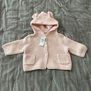 NEW BABY GAP BLUSH HOODED SWEATER